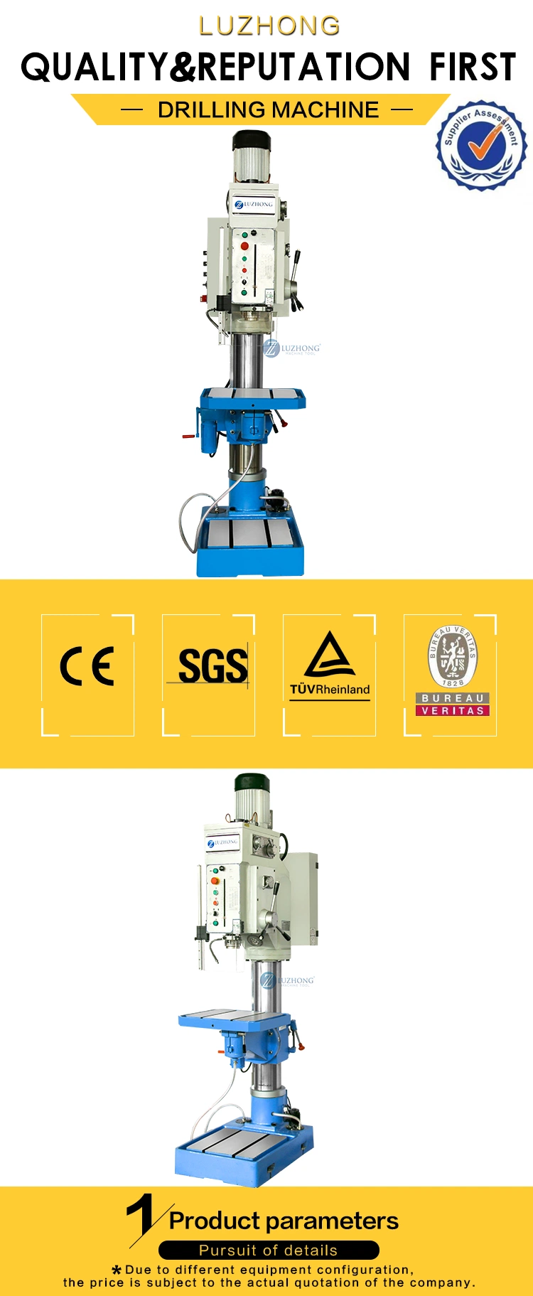 Drilling Equipments Taladro Z5045C Movable Workbench Pillar Drill Machine