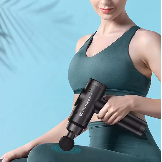 Pistola De Masaje Deep Tissue Percussion Vibration Relax 6 Geschwindigkeiten Low Sound Schmerzlinderung Mini Gym Sport Kraftvolle Faszien-Muskel-Massagepistole Körper-Rückenmassagegerät